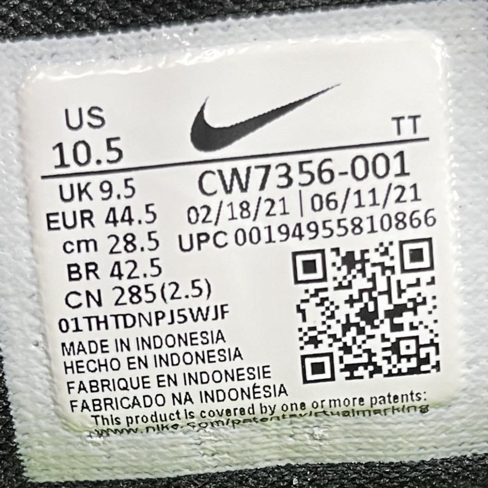 Nike Zoom Pegasus 38 Black Mens US Size 10.5 EUR 44.5 CW7356-001 Running Shoes - Picture 9 of 9